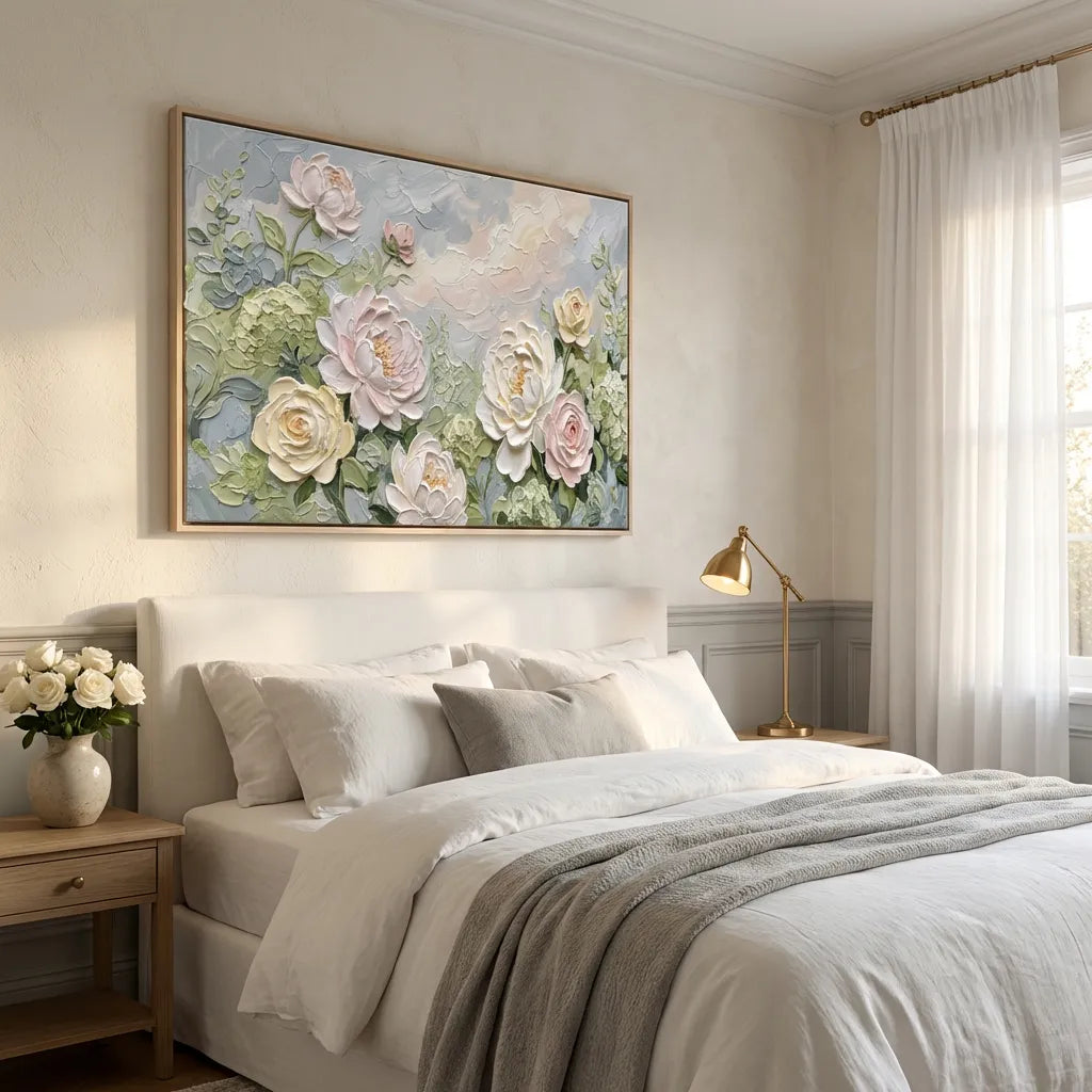 Pastel Rose Garden Painting AA#0243