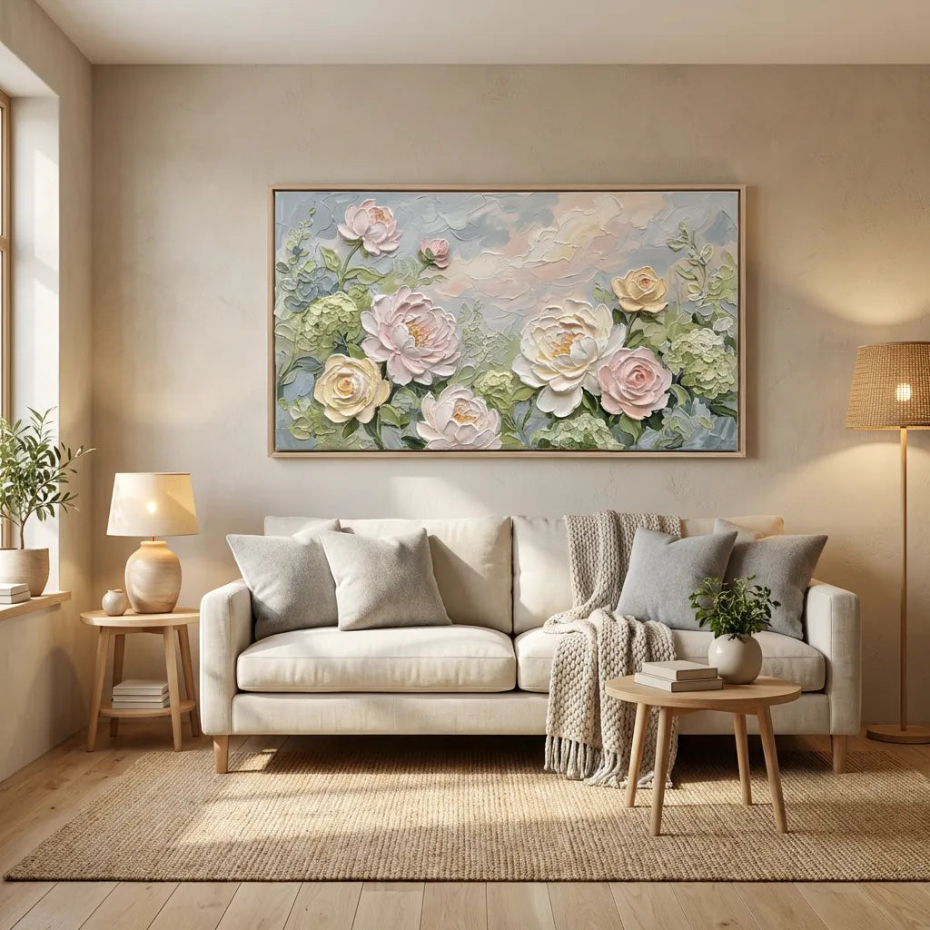 Pastel Rose Garden Painting AA#0243