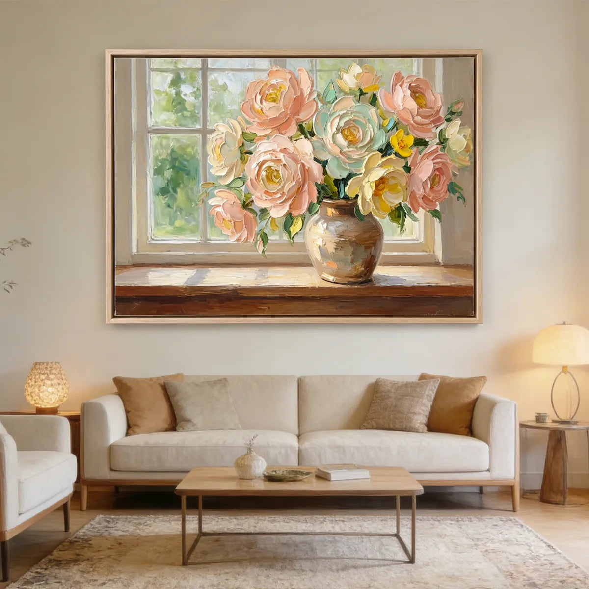Pastel Rose Window Painting AA#0241