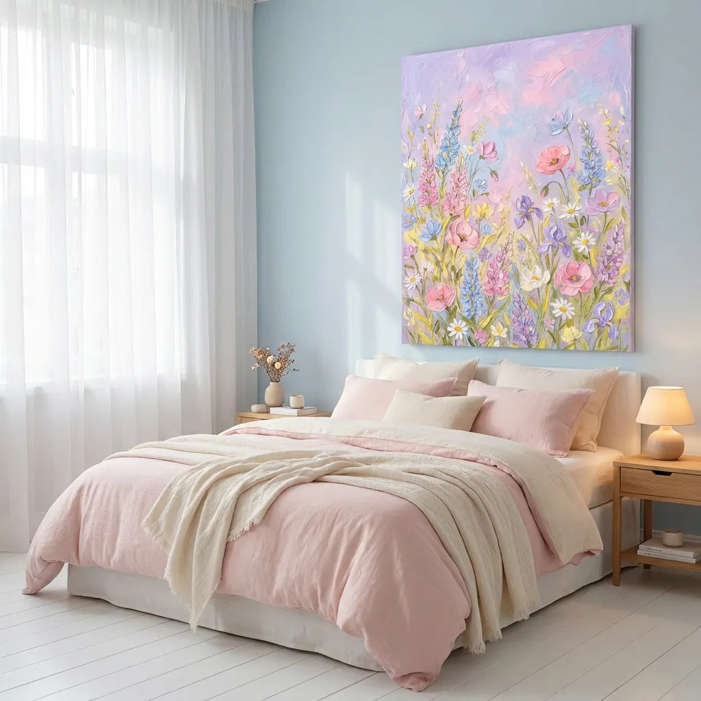 Pastel Wildflower Garden Painting AA#0251