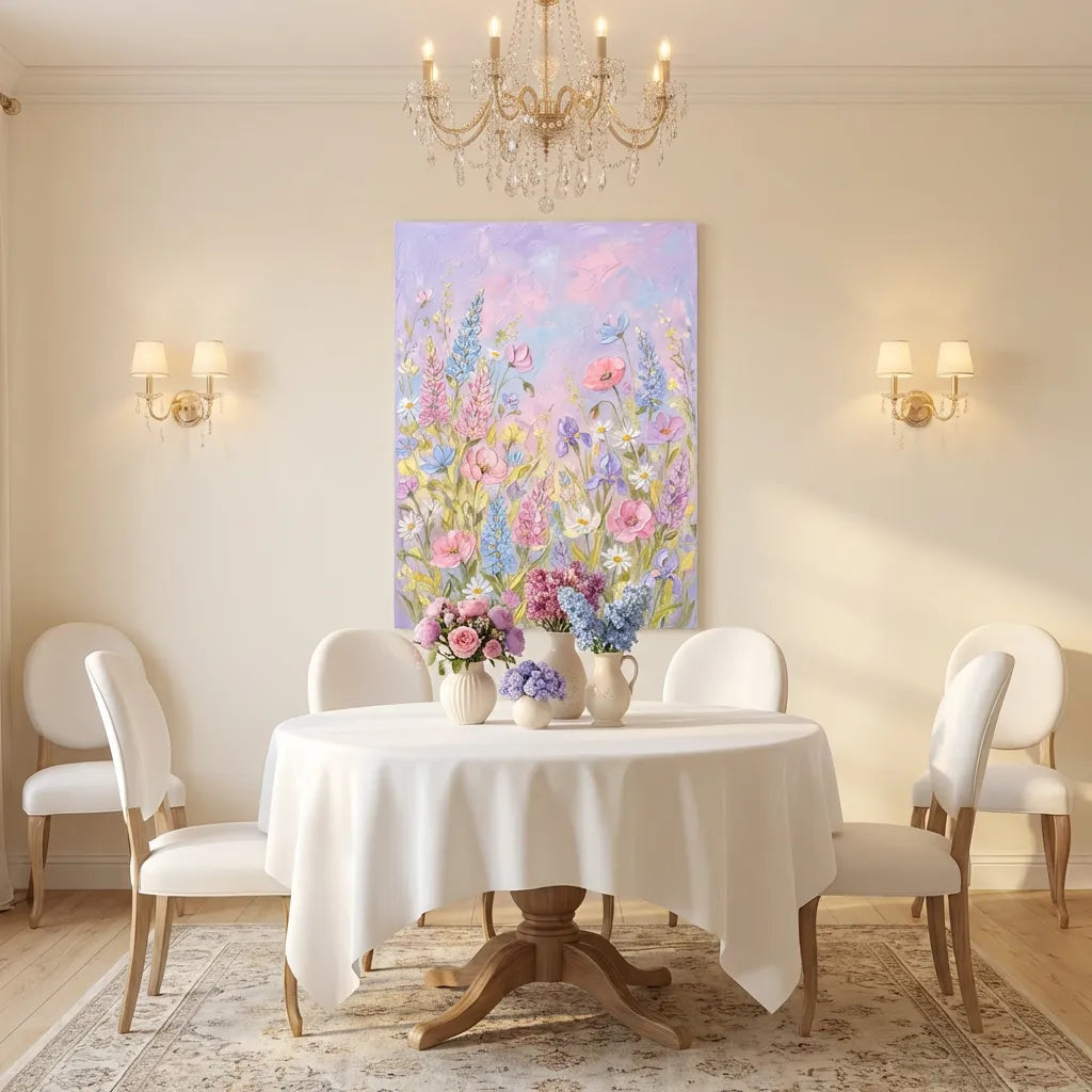 Pastel Wildflower Garden Painting AA#0251