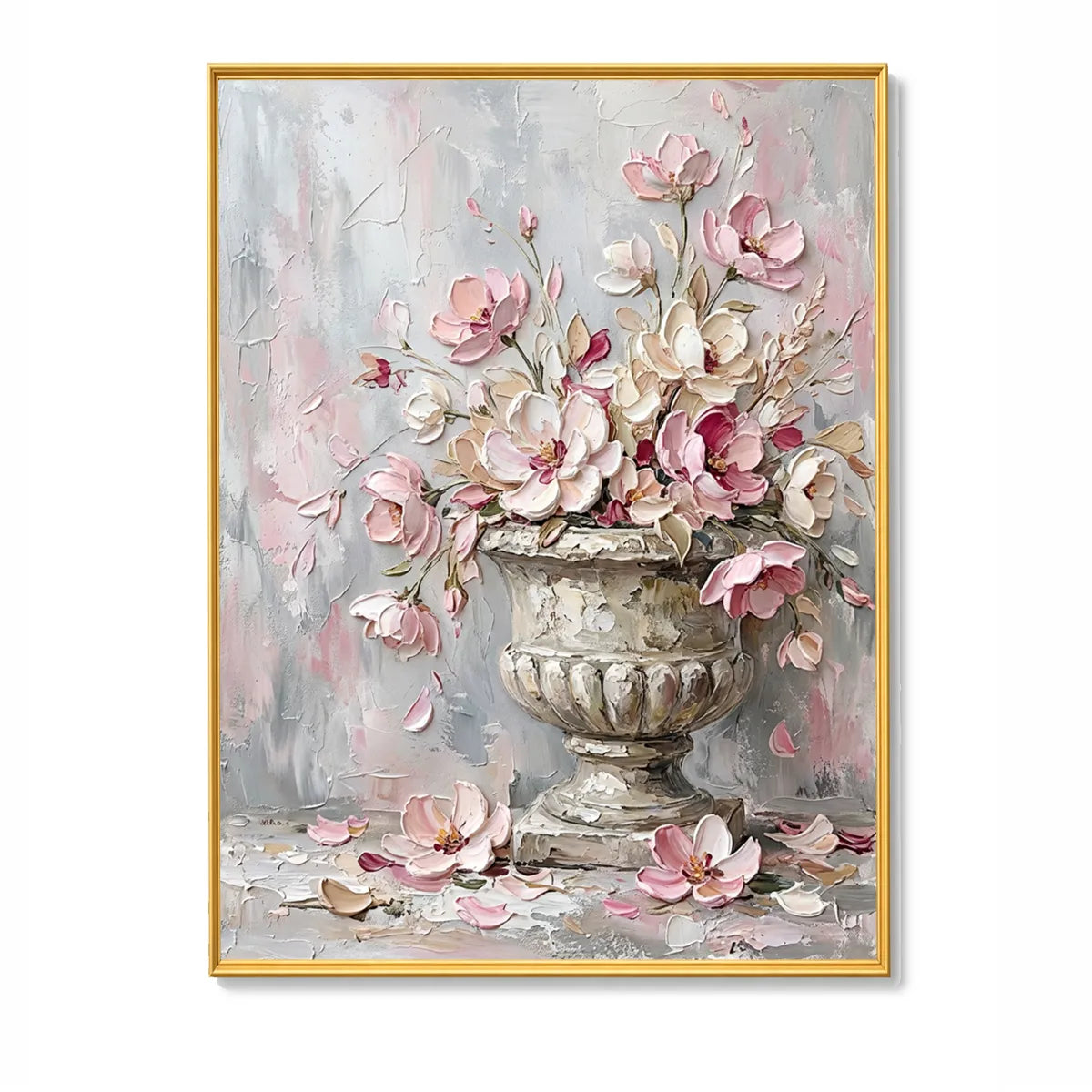 Pink Floral Vase Painting AA#0240