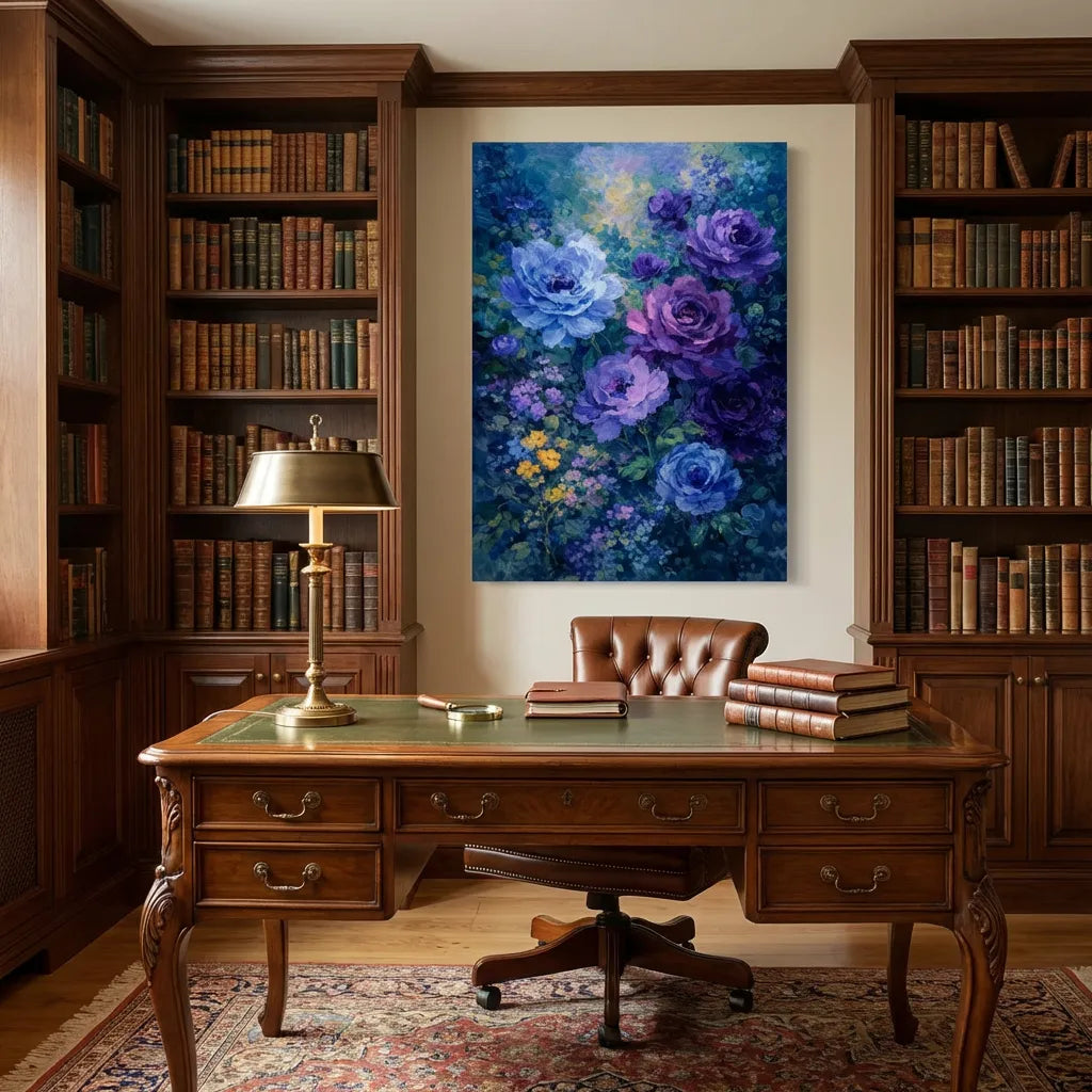 Purple Rose Garden Painting AA#0219