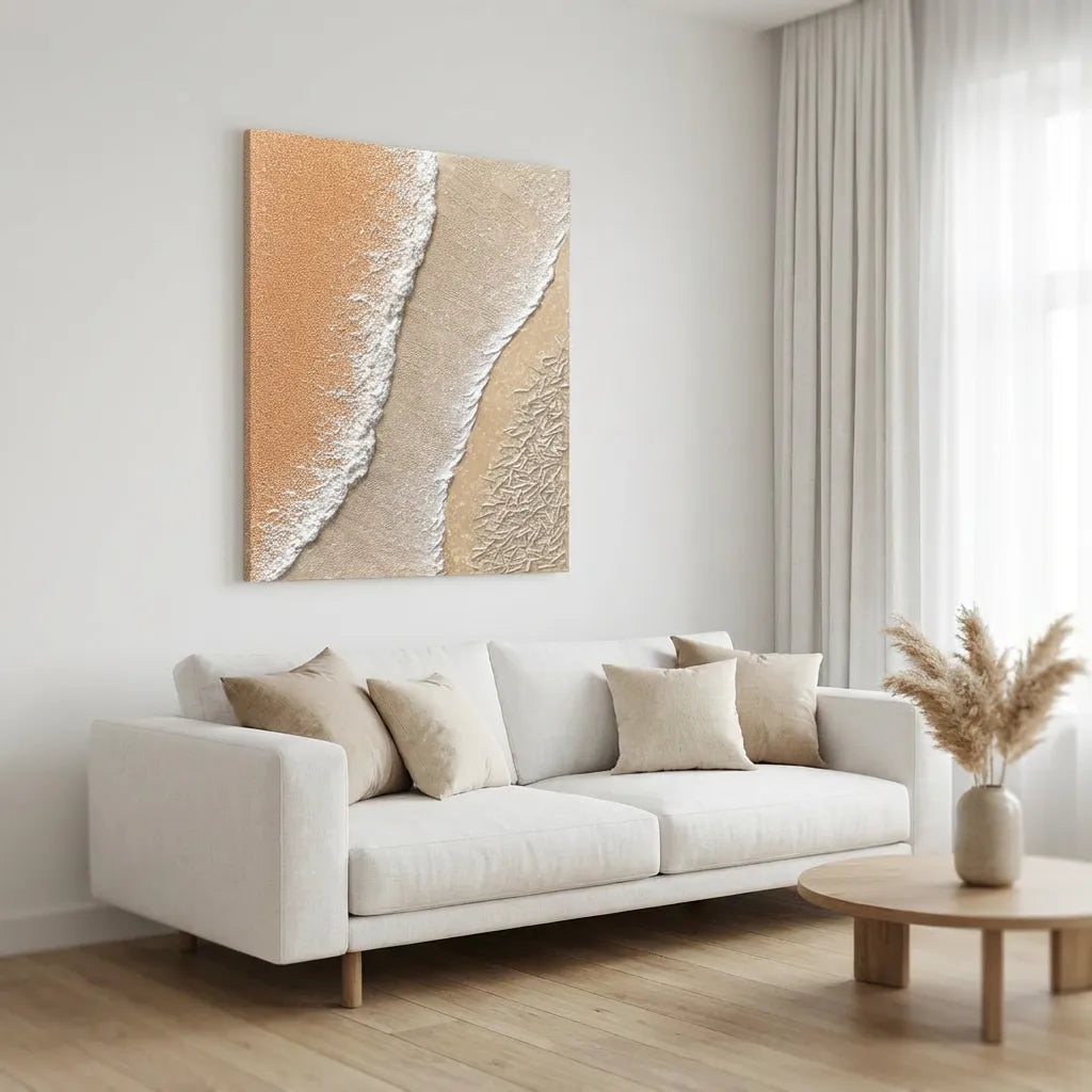Sand-Tone Textured Abstract Painting AA#0276