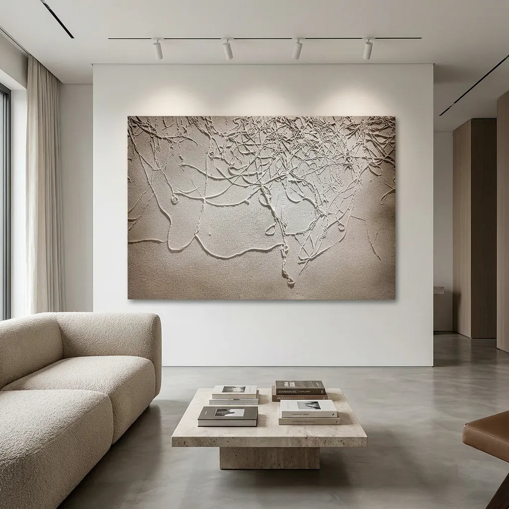Sand Line Relief Abstract Canvas PM#3633