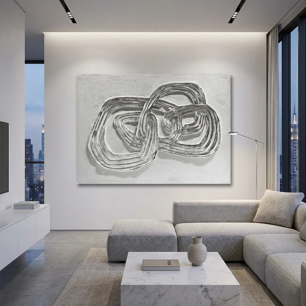 Sculpted Loop Abstract Relief PM#3636