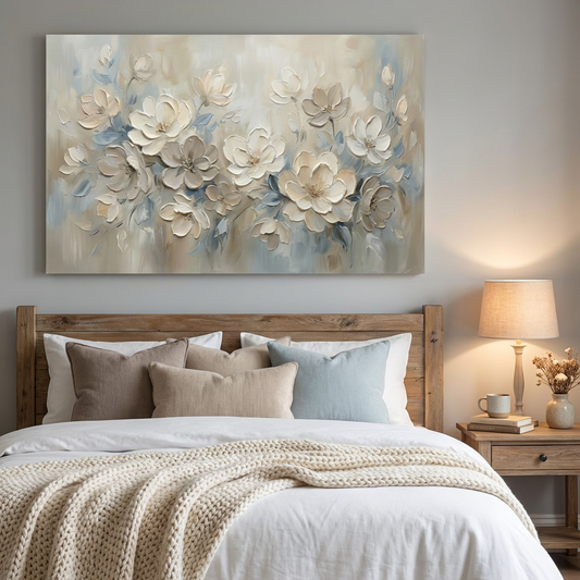 Soft Blue Floral Painting AA#0231