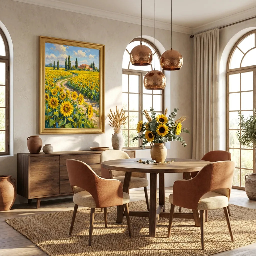 Sunflower Field Landscape Painting AA#0247