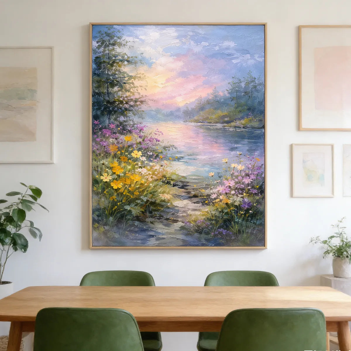 Sunset Lake Landscape Painting AA#0218