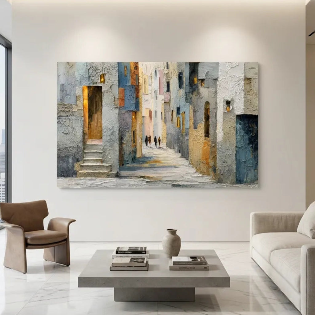 Textured Cityscape Painting AP#0635