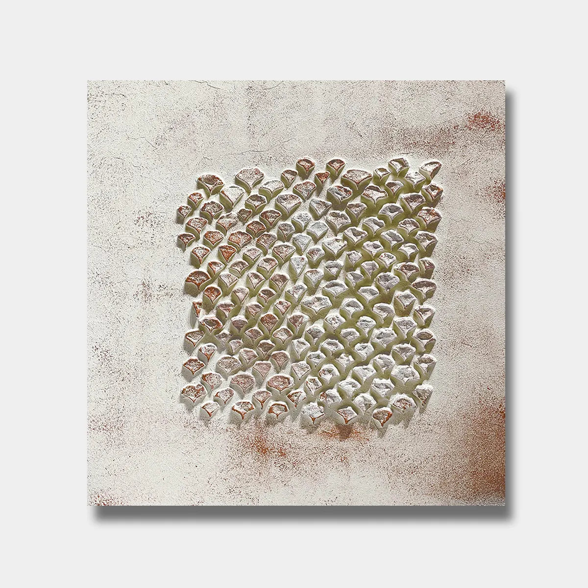 Textured Geometric Relief Painting PM#3695