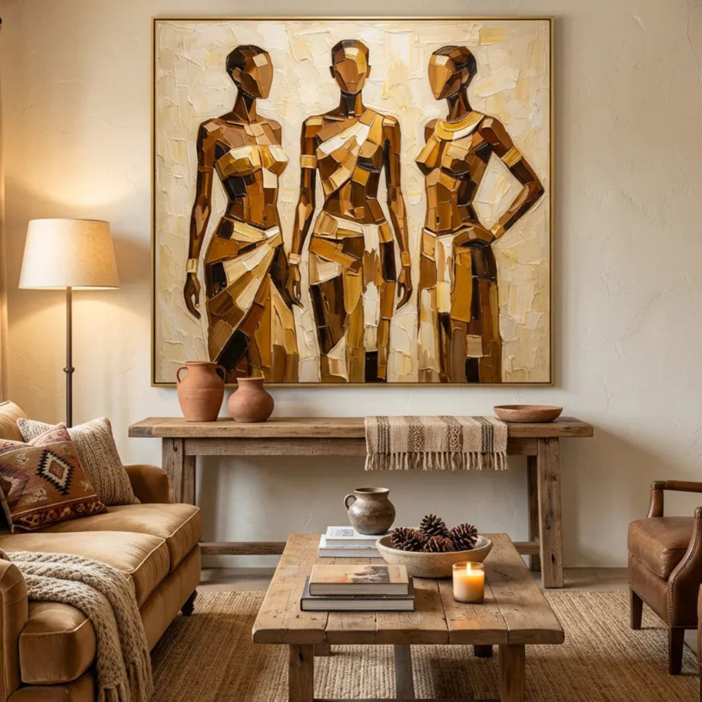 Three Women Figurative Painting AP#0609