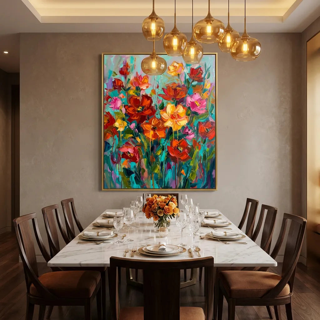 Vivid Abstract Flower Painting AA#0220
