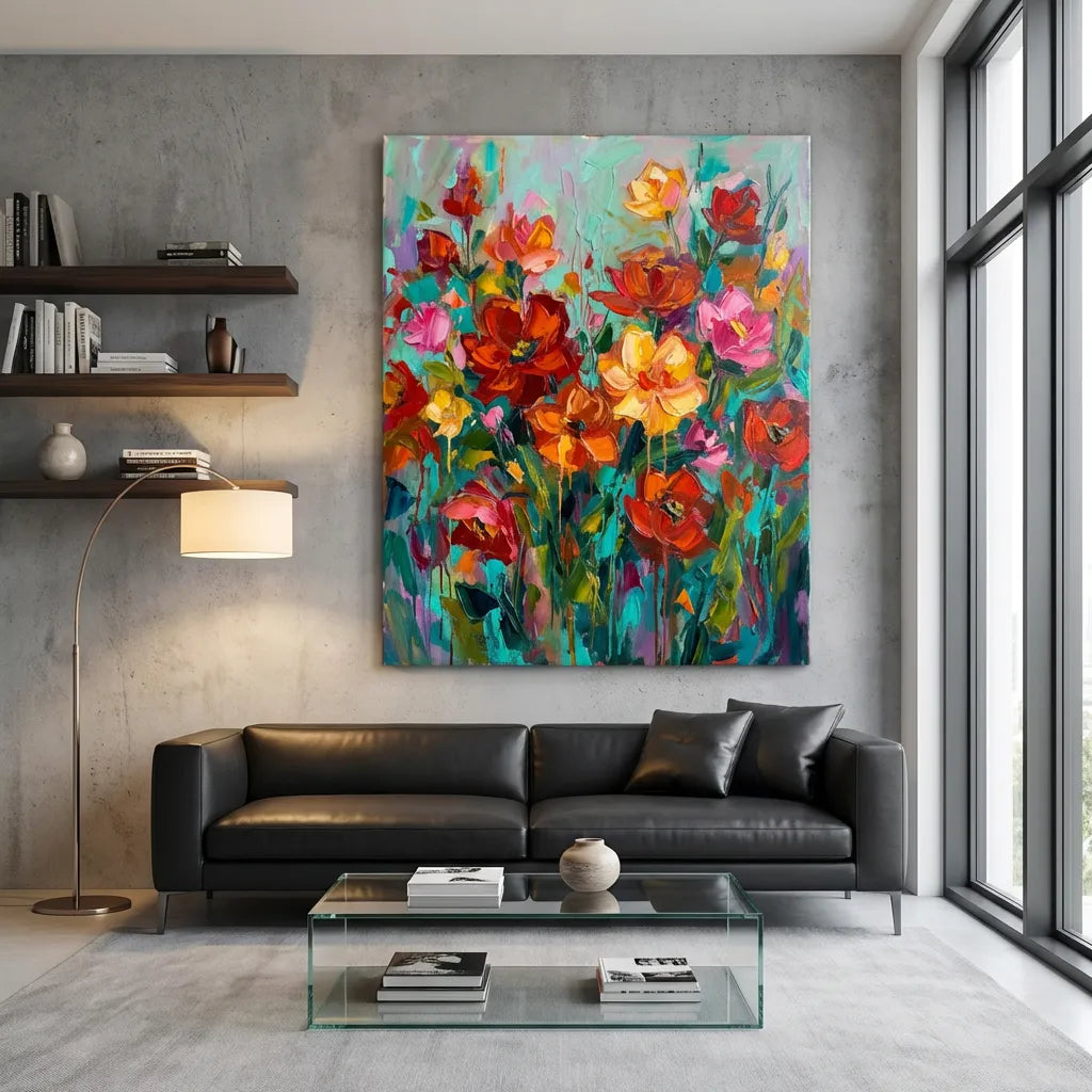 Vivid Abstract Flower Painting AA#0220