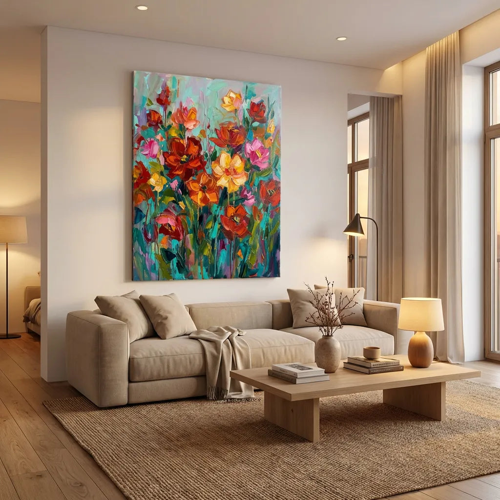 Vivid Abstract Flower Painting AA#0220