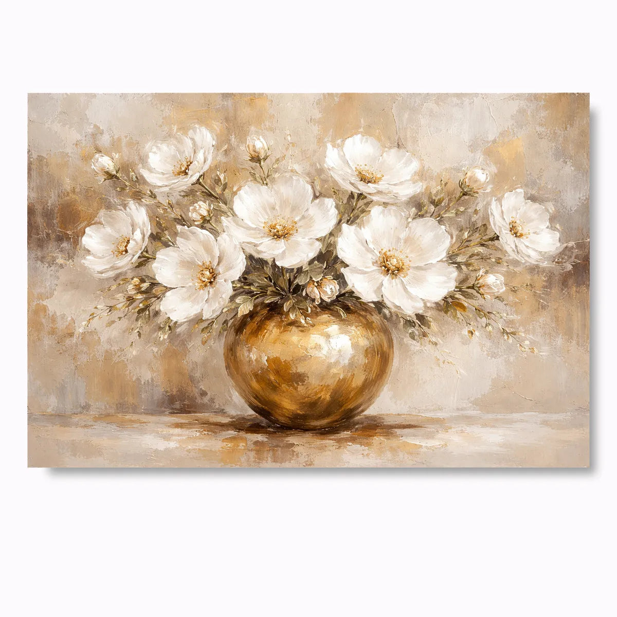 White Flowers in Vase Painting AA#0212
