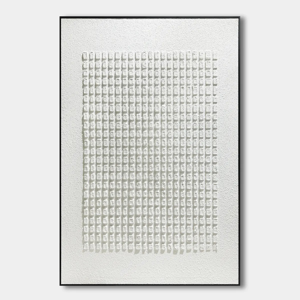 White Grid Relief Print for Modern Minimalist Office YY#1529