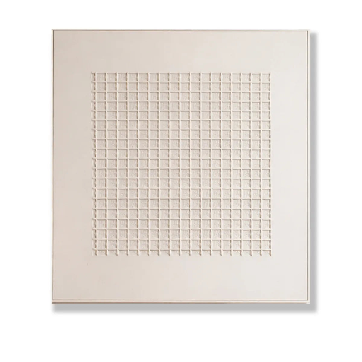 White Minimal Textured Abstract Painting AA#0261