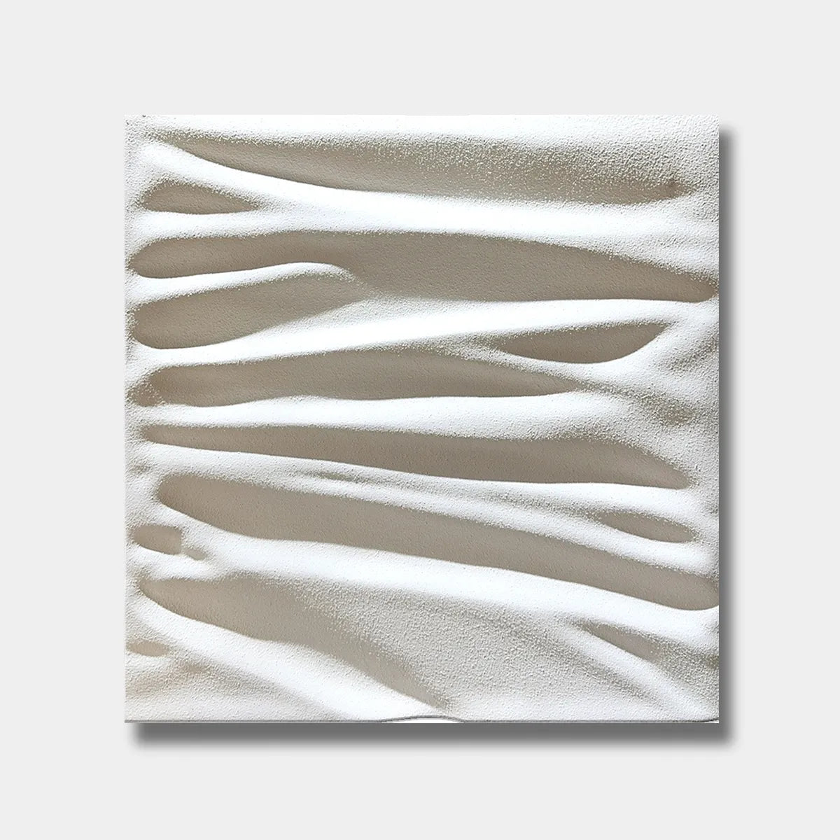 White Sand Dune Relief Print for Modern Japandi Bedroom YY#1504