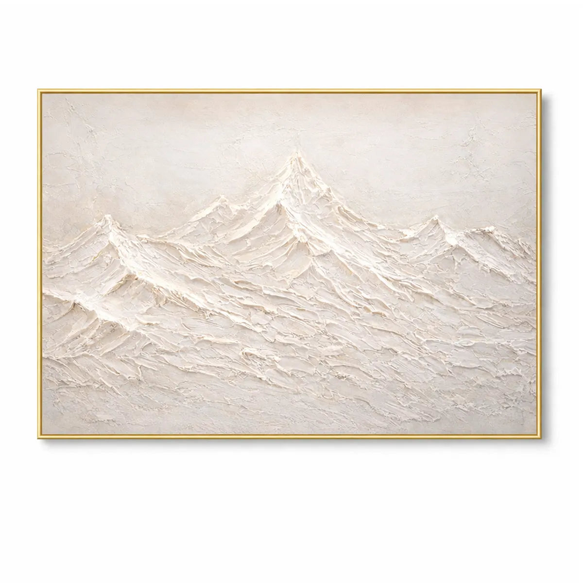 White Textured Mountain Painting AA#0270