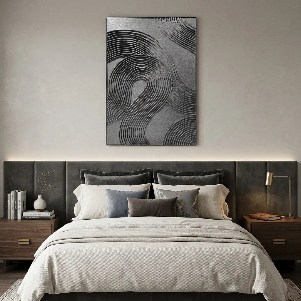 Zen Wave Relief Print for Modern Minimalist Living Room YY#1516