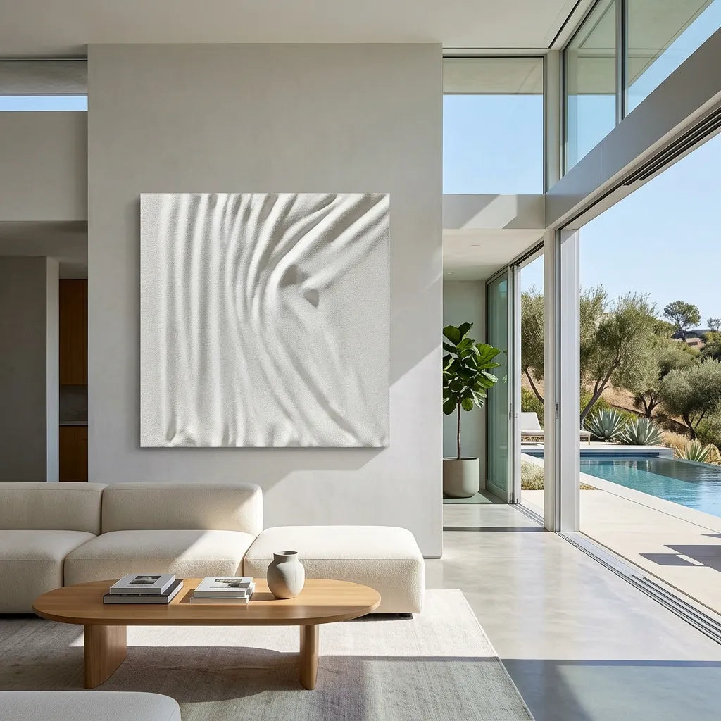 Minimalist wall art canvas painting modern neutral design