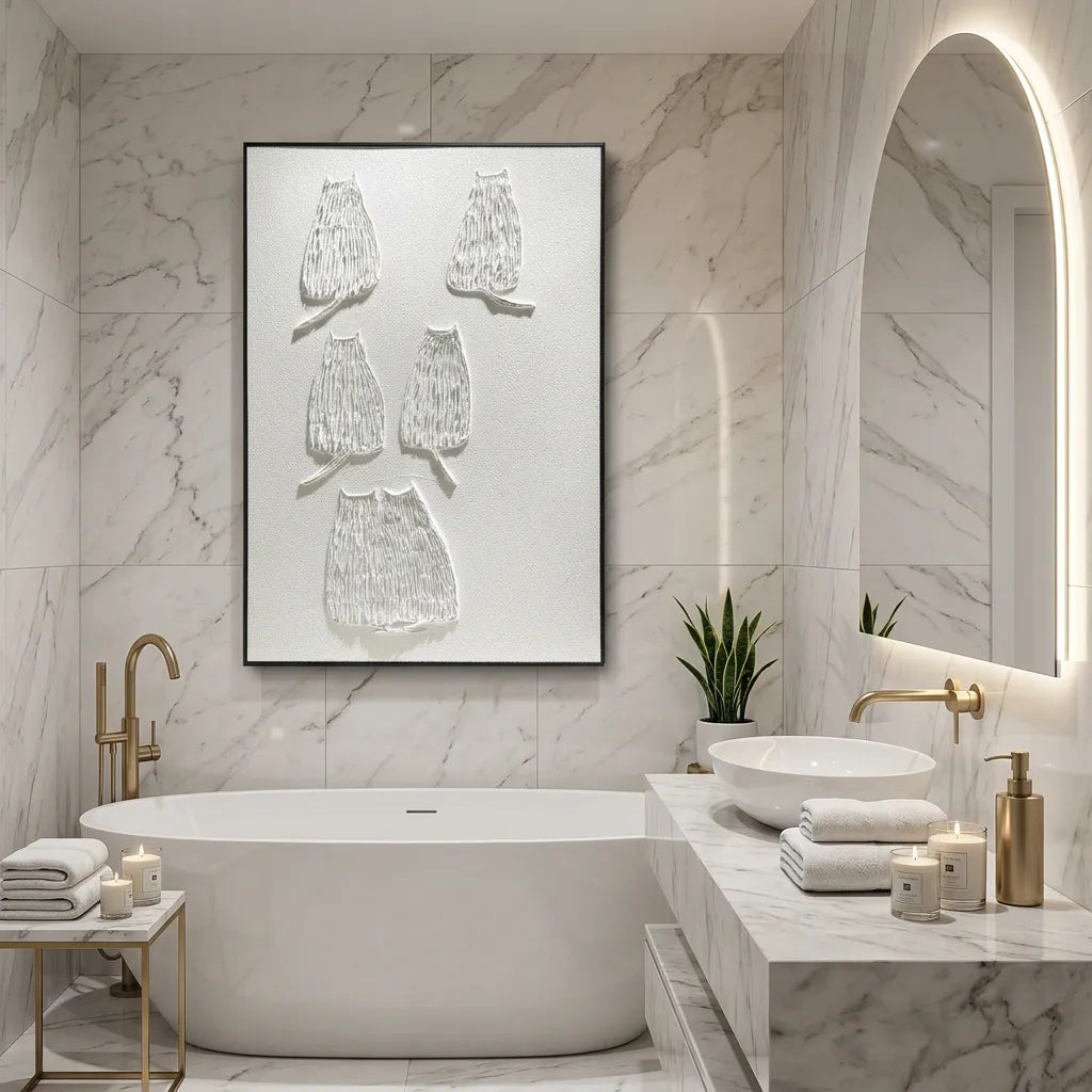Modern vertical wall art tall canvas print minimalist design