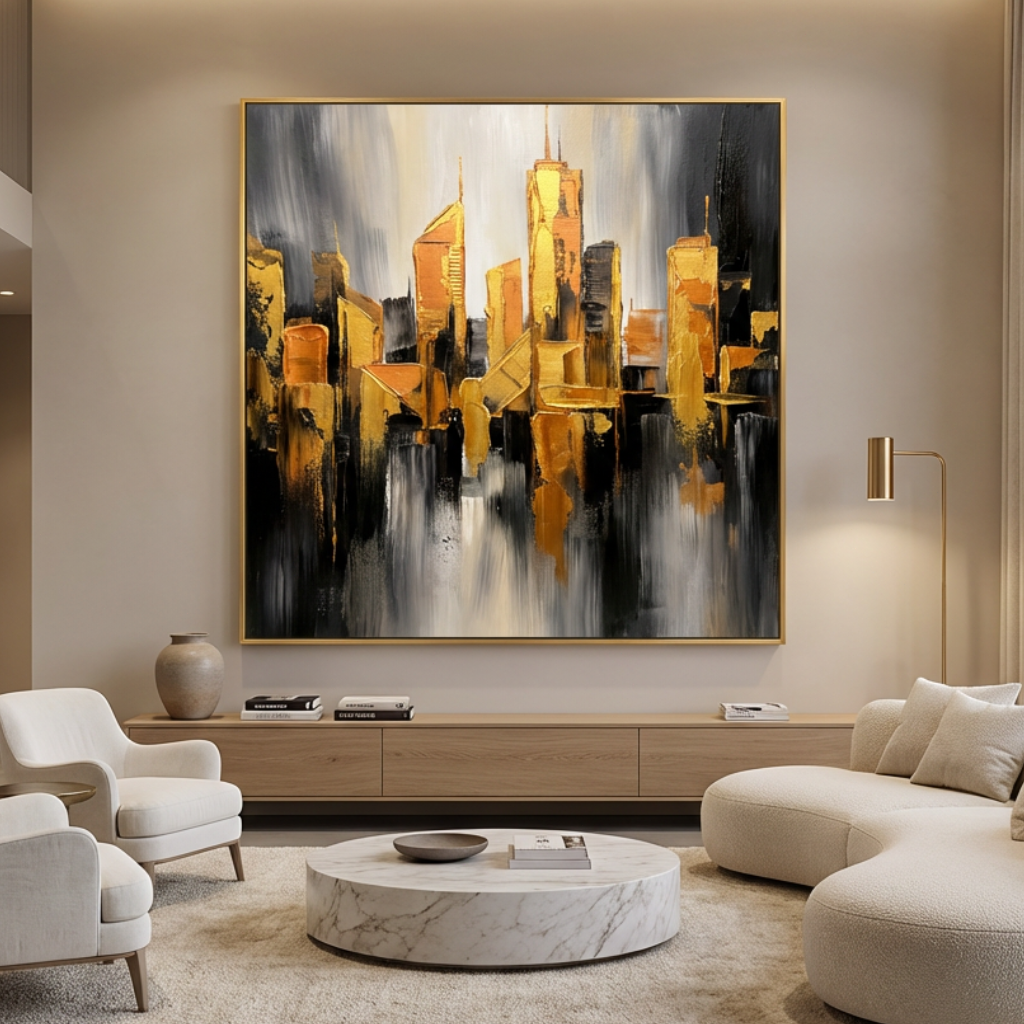 City Skyline Abstract Painting AP#0602