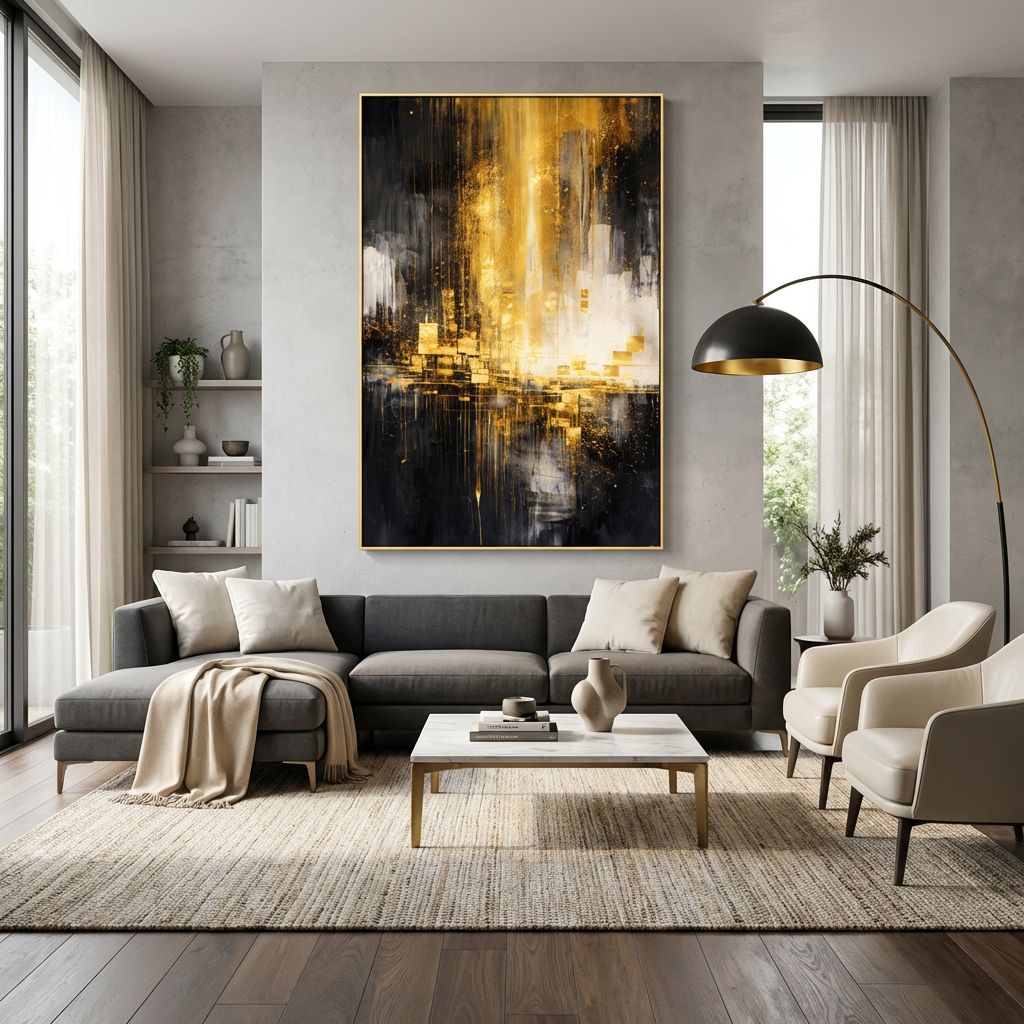 Light Abstract Architecture Painting AP#0603