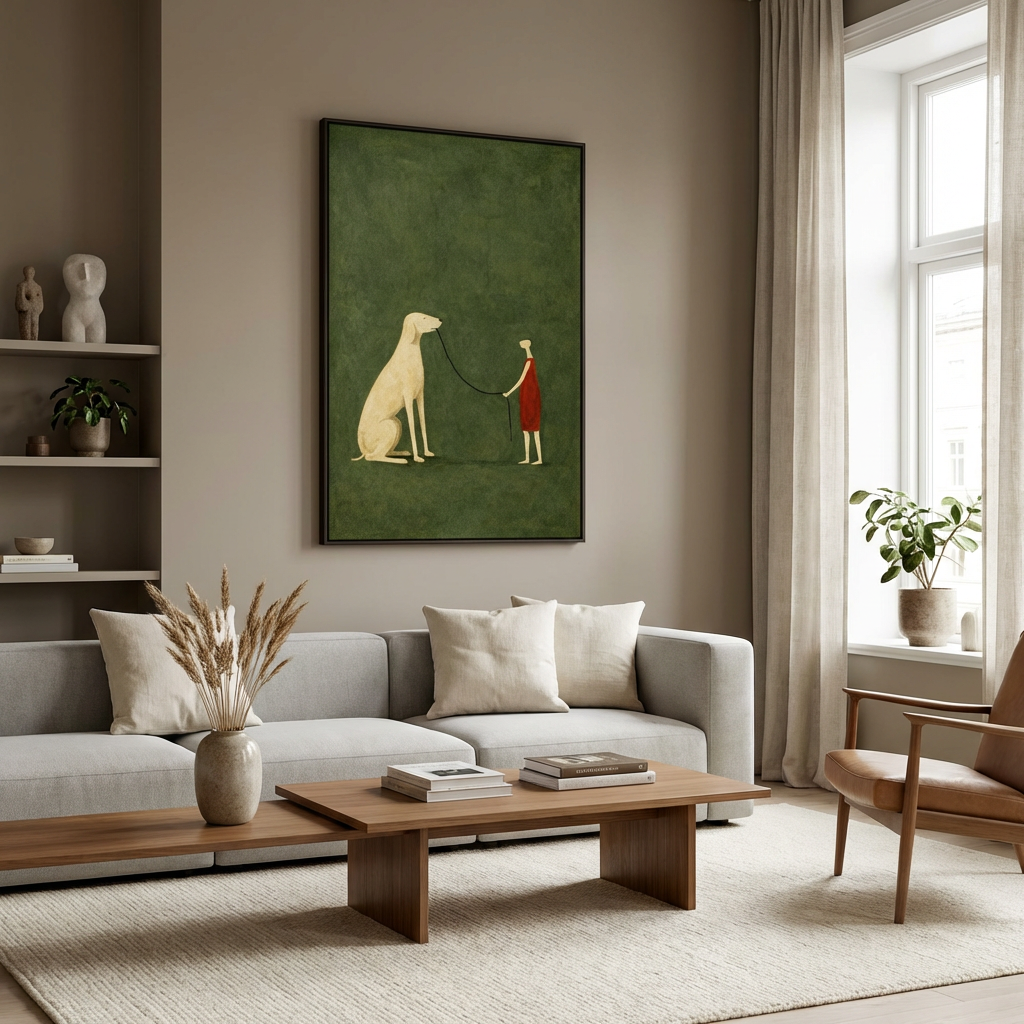 Silent Bond-Dog Companion Painting AP#0607