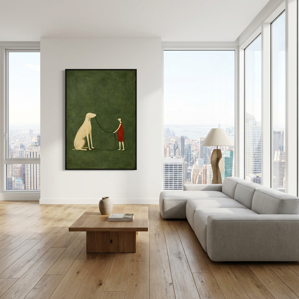 Silent Bond-Dog Companion Painting AP#0607
