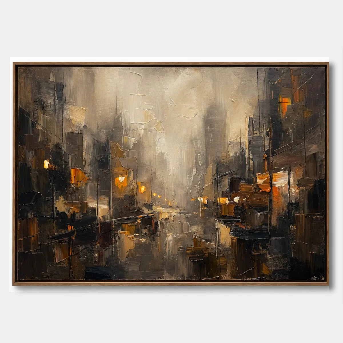 Amber Echo-Urban Abstract City Painting AP#0648