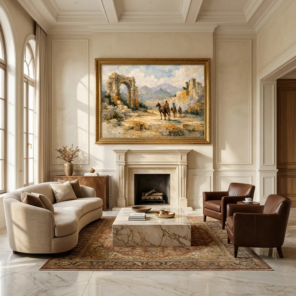 Ancient Ruins Landscape Painting AP#0639