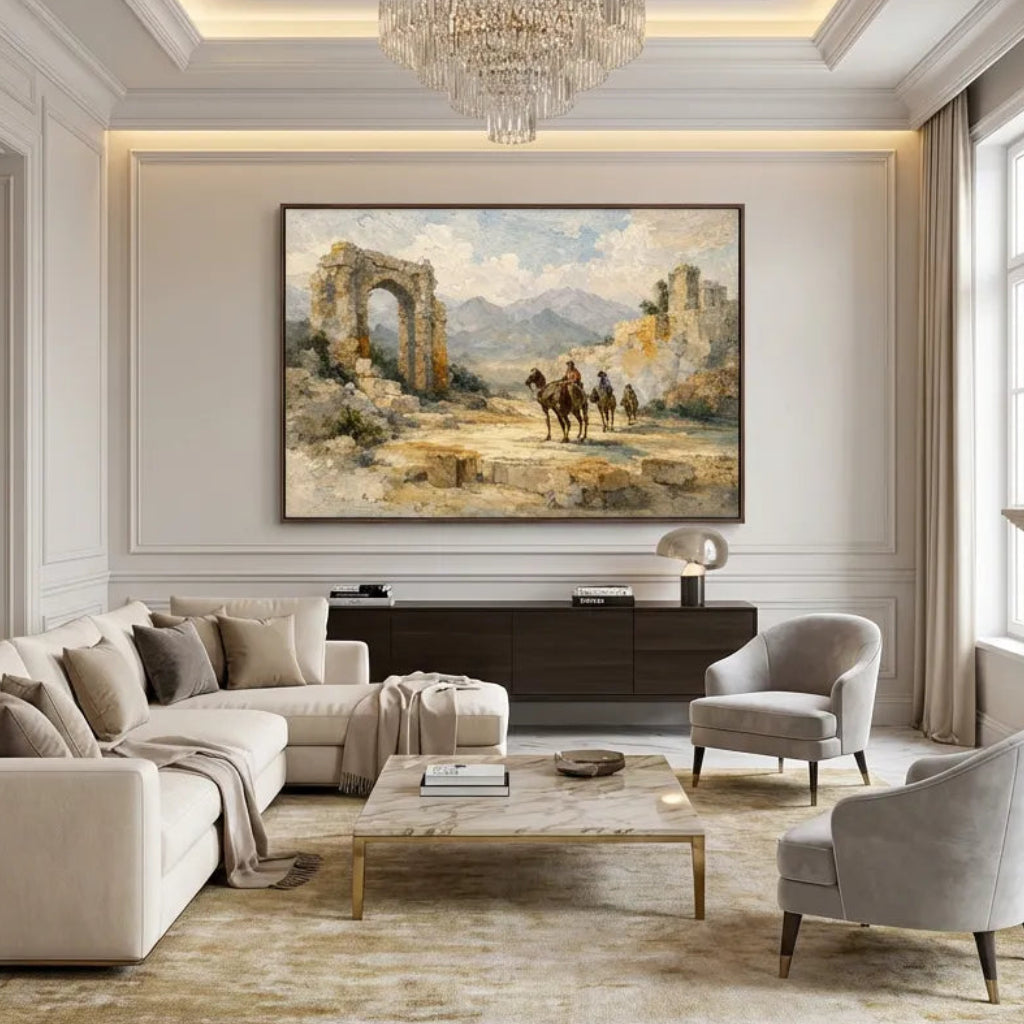 Ancient Ruins Landscape Painting AP#0639