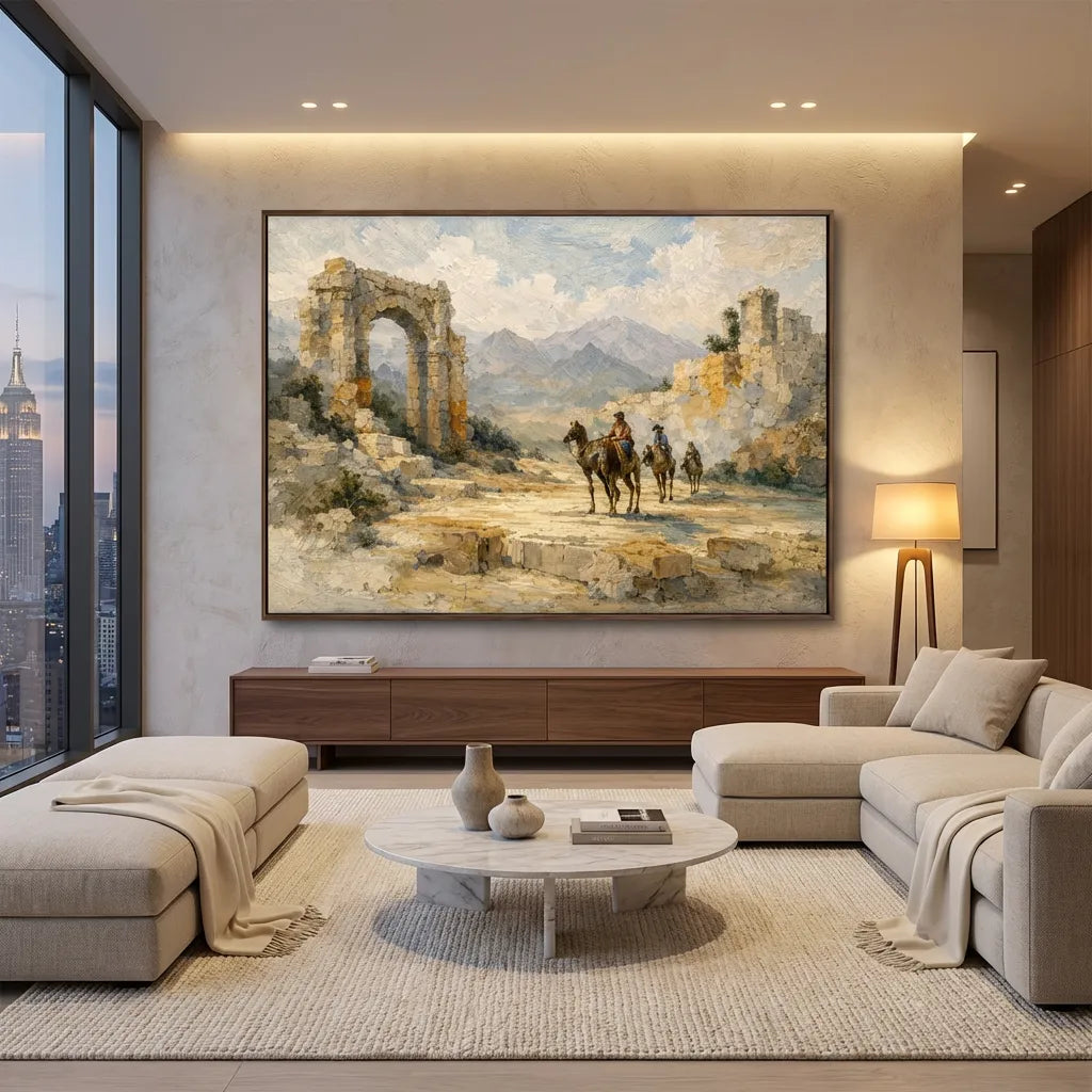 Ancient Ruins Landscape Painting AP#0639