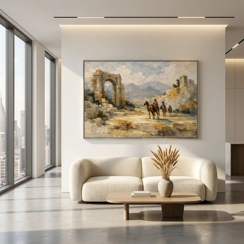 Ancient Ruins Landscape Painting AP#0639