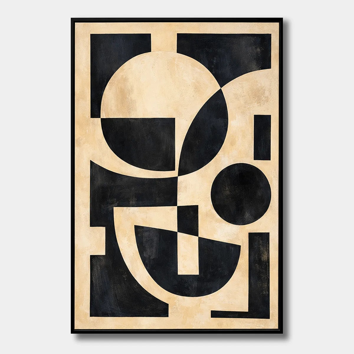 Beige Geometric Abstract Painting AP#0628