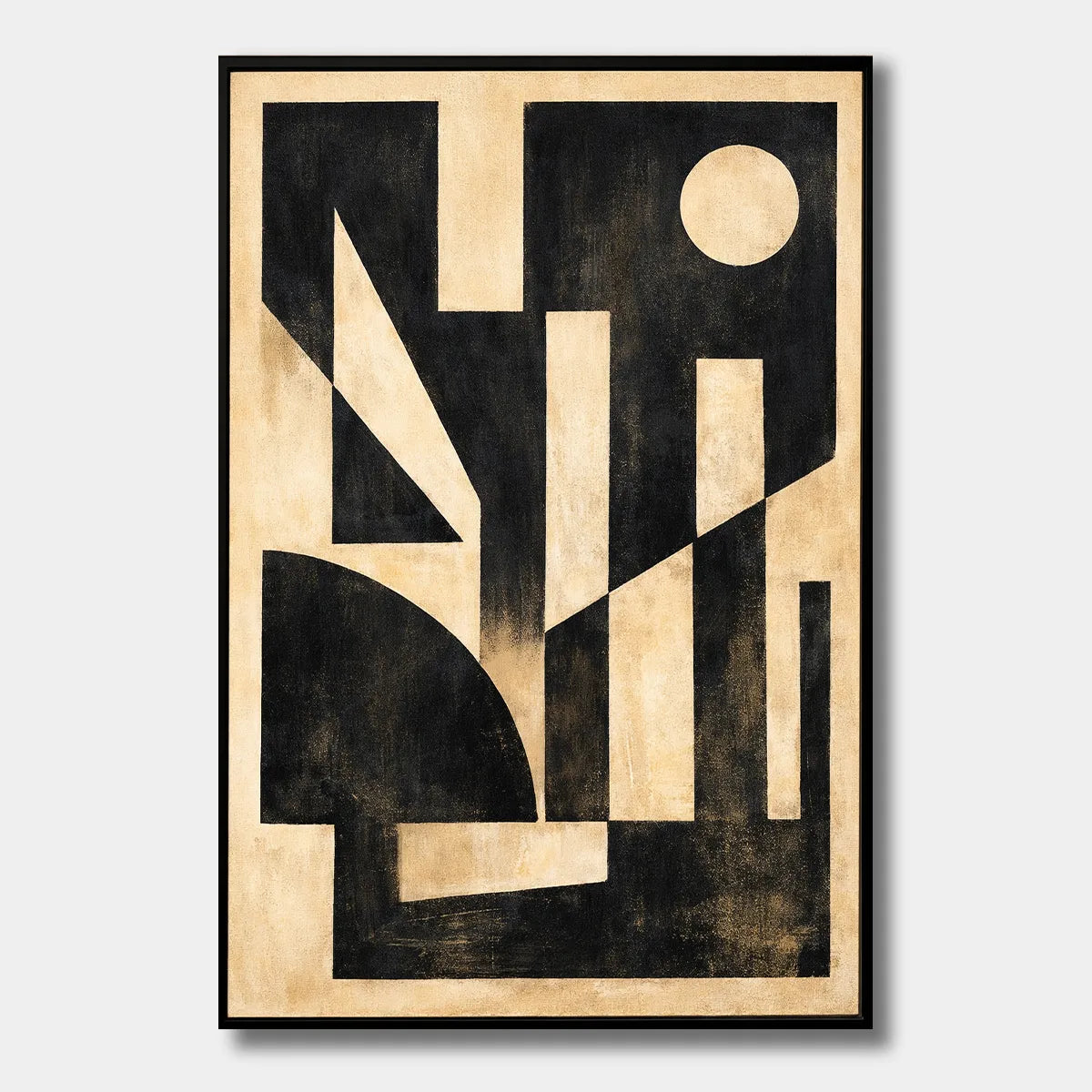 Beige Geometric Abstract Painting AP#0629