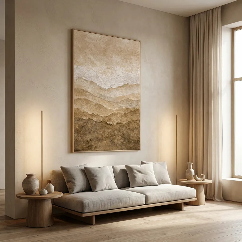 Beige Sandstone Abstract Painting AA#0201