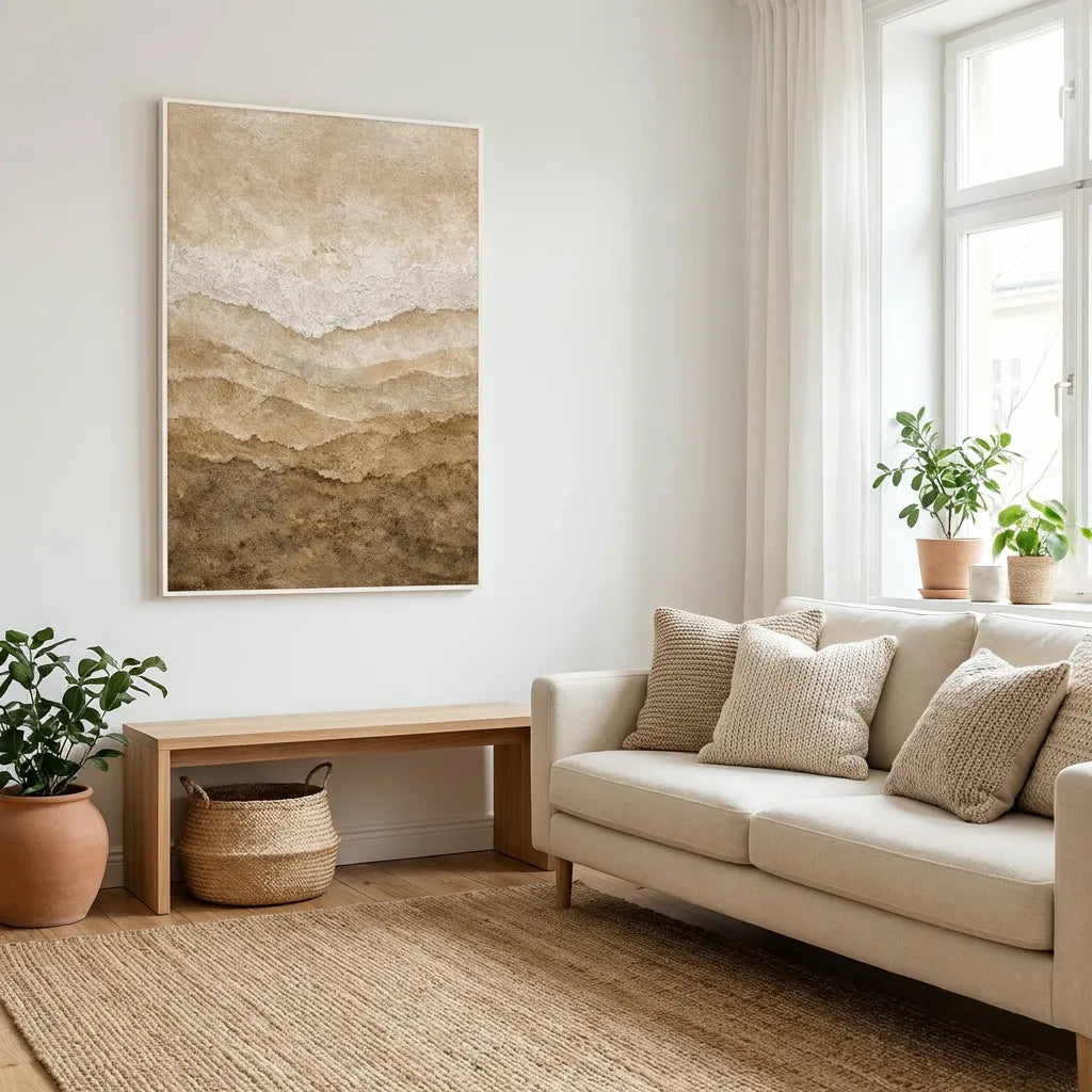 Beige Sandstone Abstract Painting AA#0201