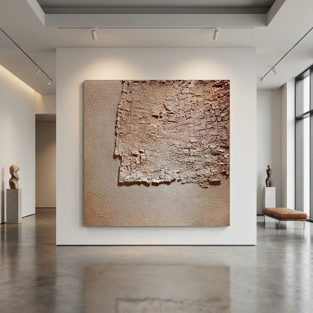 Beige Textured Abstract Wall Art PM#3681