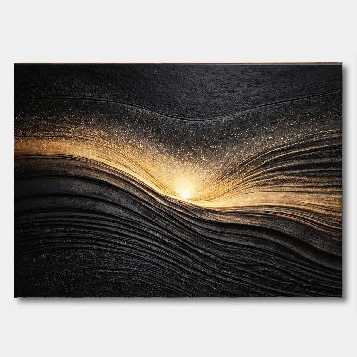 Black Textured Abstract Painting AP#0631