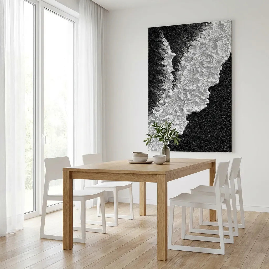 Black & White Abstract Painting AA#0258