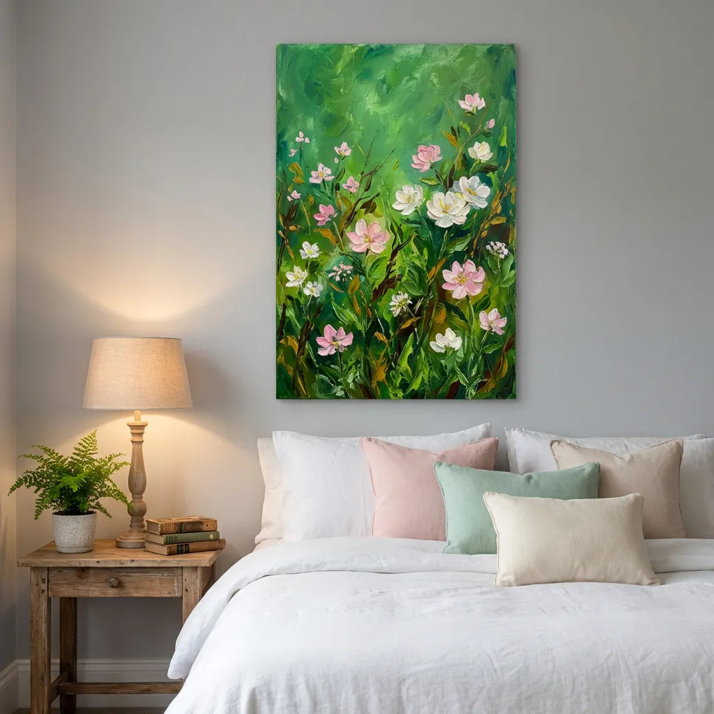 Blush Wildflower Garden Painting AA#0250