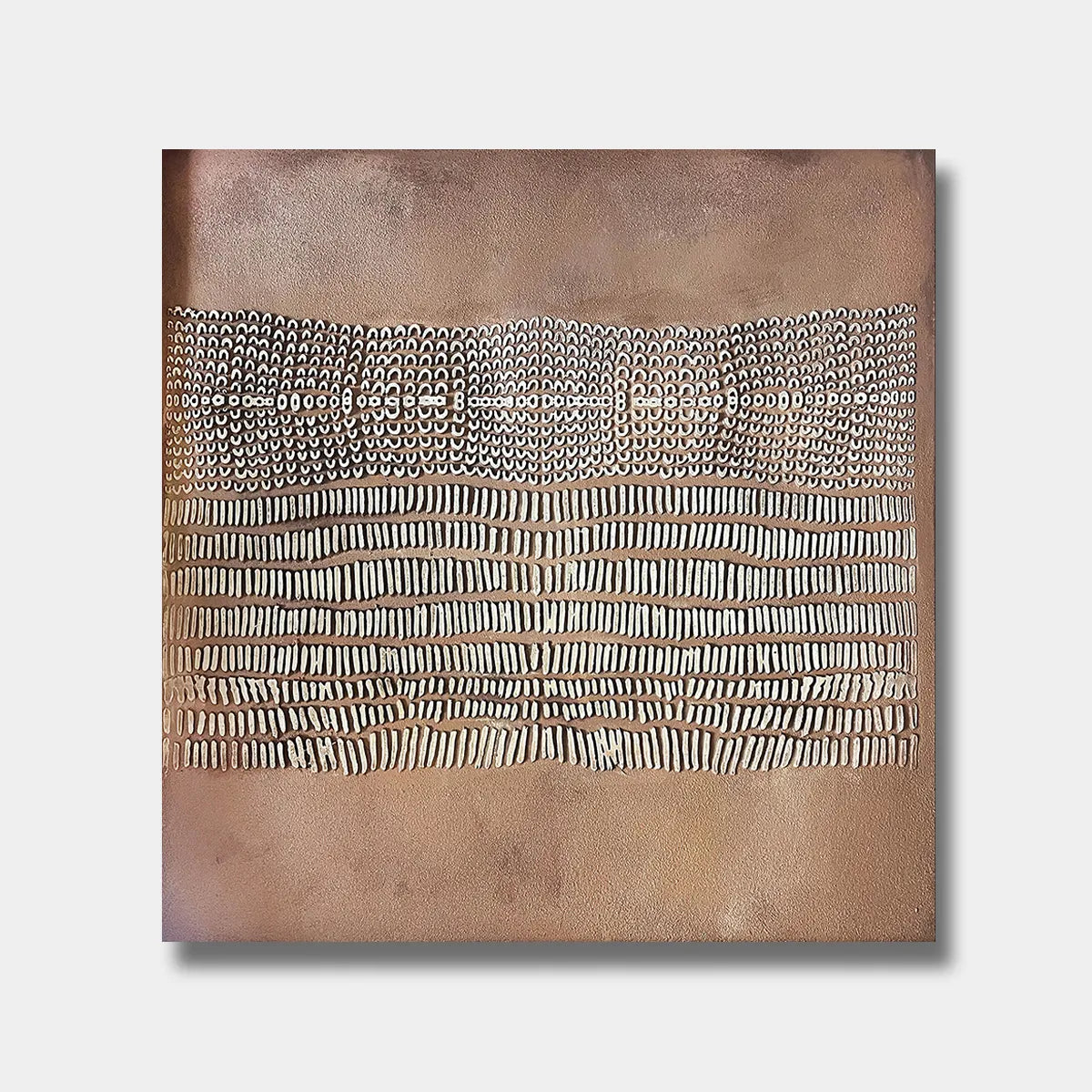 Brown Textured Tribal Abstract Painting PM#3682