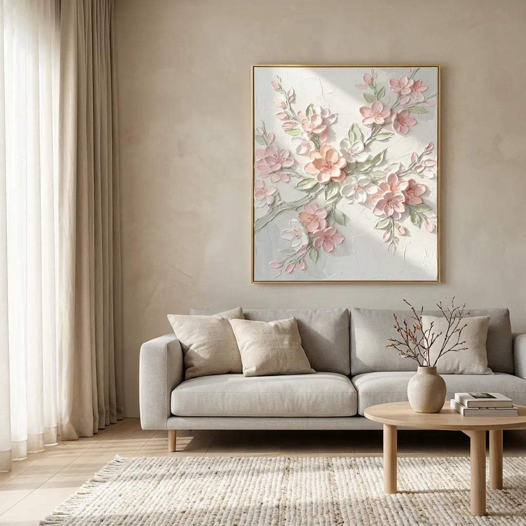 Cherry Blossom Relief Painting AA#0229