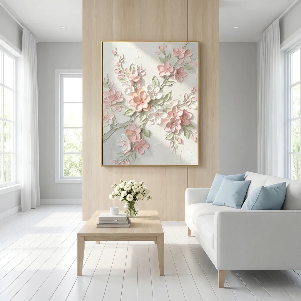 Cherry Blossom Relief Painting AA#0229