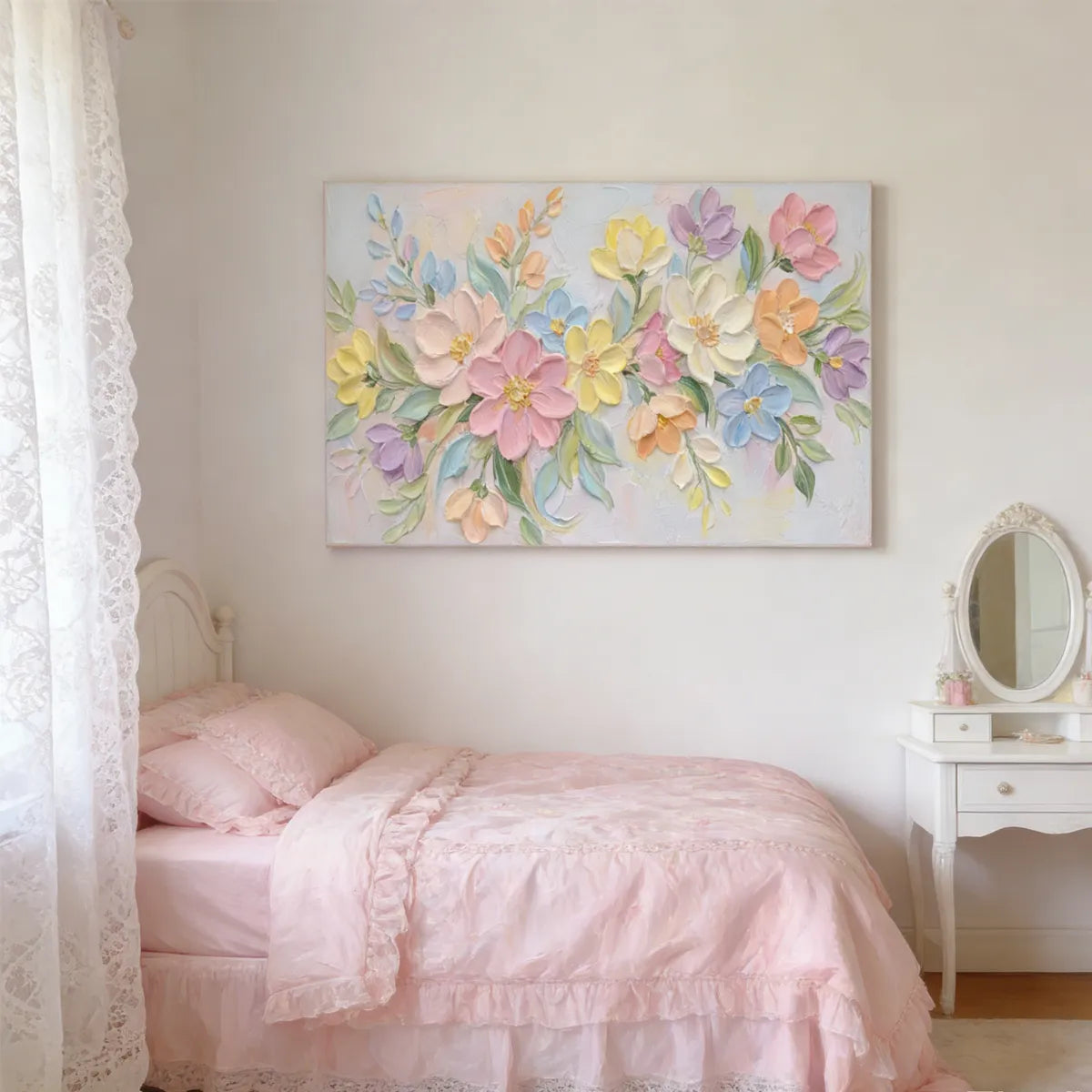 Colorful Abstract Floral Painting AA#0236