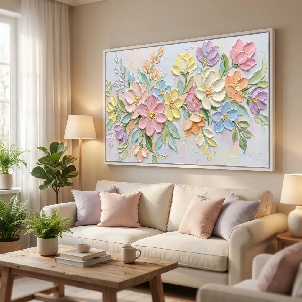 Colorful Abstract Floral Painting AA#0236