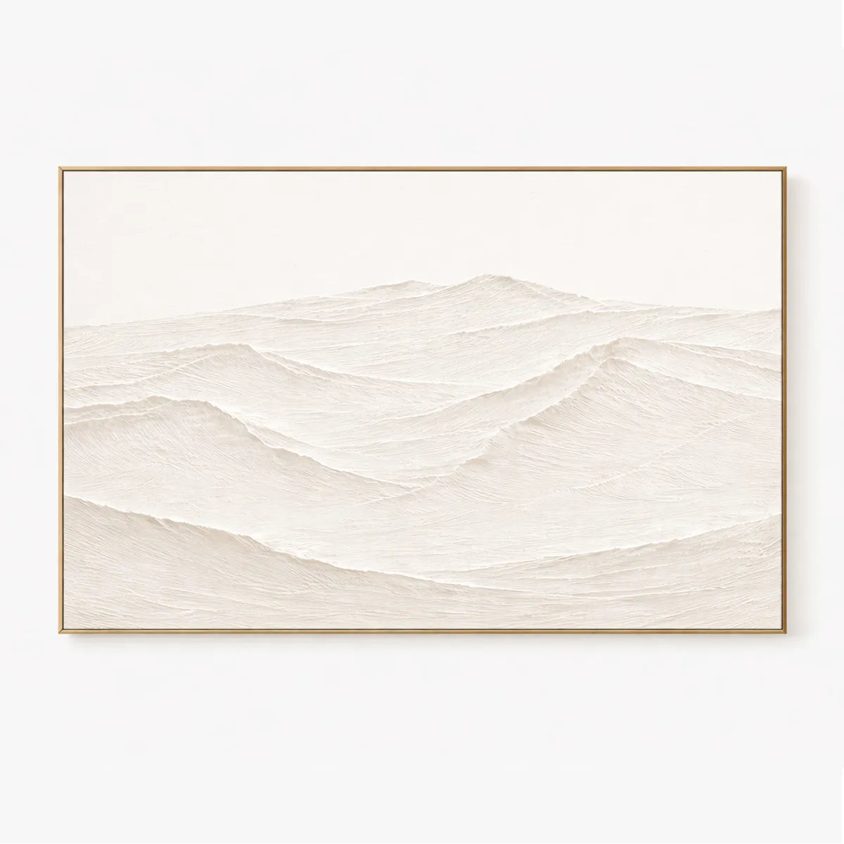 Cream White Minimal Landscape Painting AA#0260